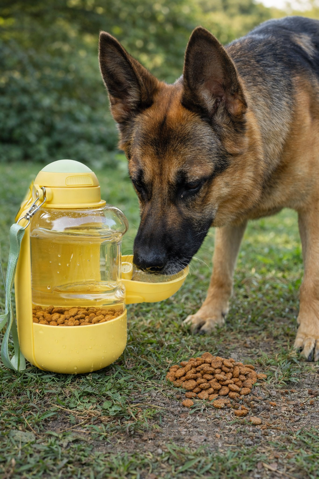 2-in-1 Dog Travel Bottle – Water + Food in One 🐾