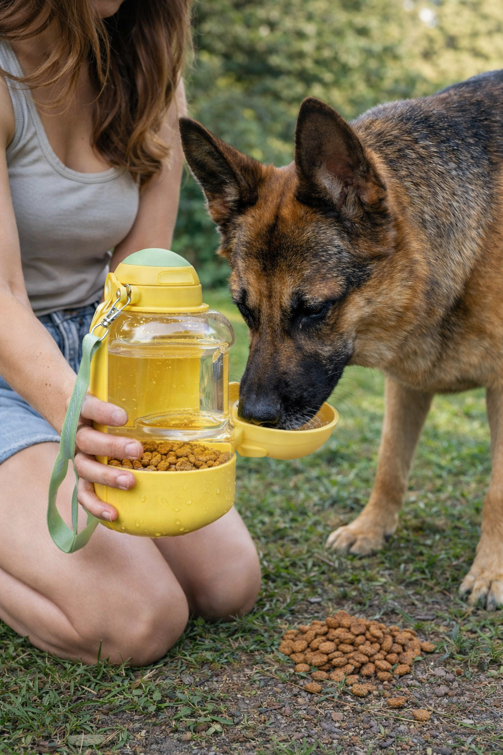 2-in-1 Dog Travel Bottle – Water + Food in One 🐾